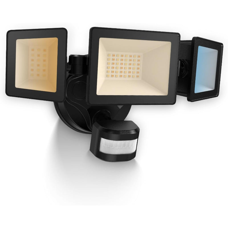 40W Black 3CCT Motion‑Sensor Security Light
