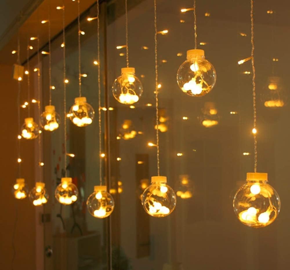 138LED Globe Curtain String Lights