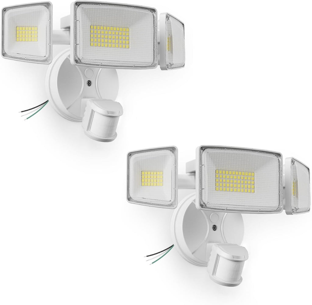 2 Pack 100W Motion Sensor Outdoor Flood Lights