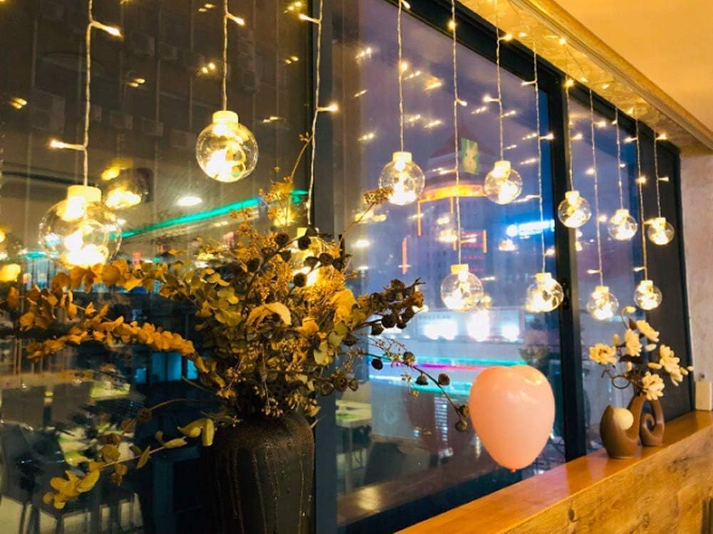 138LED Globe Curtain String Lights