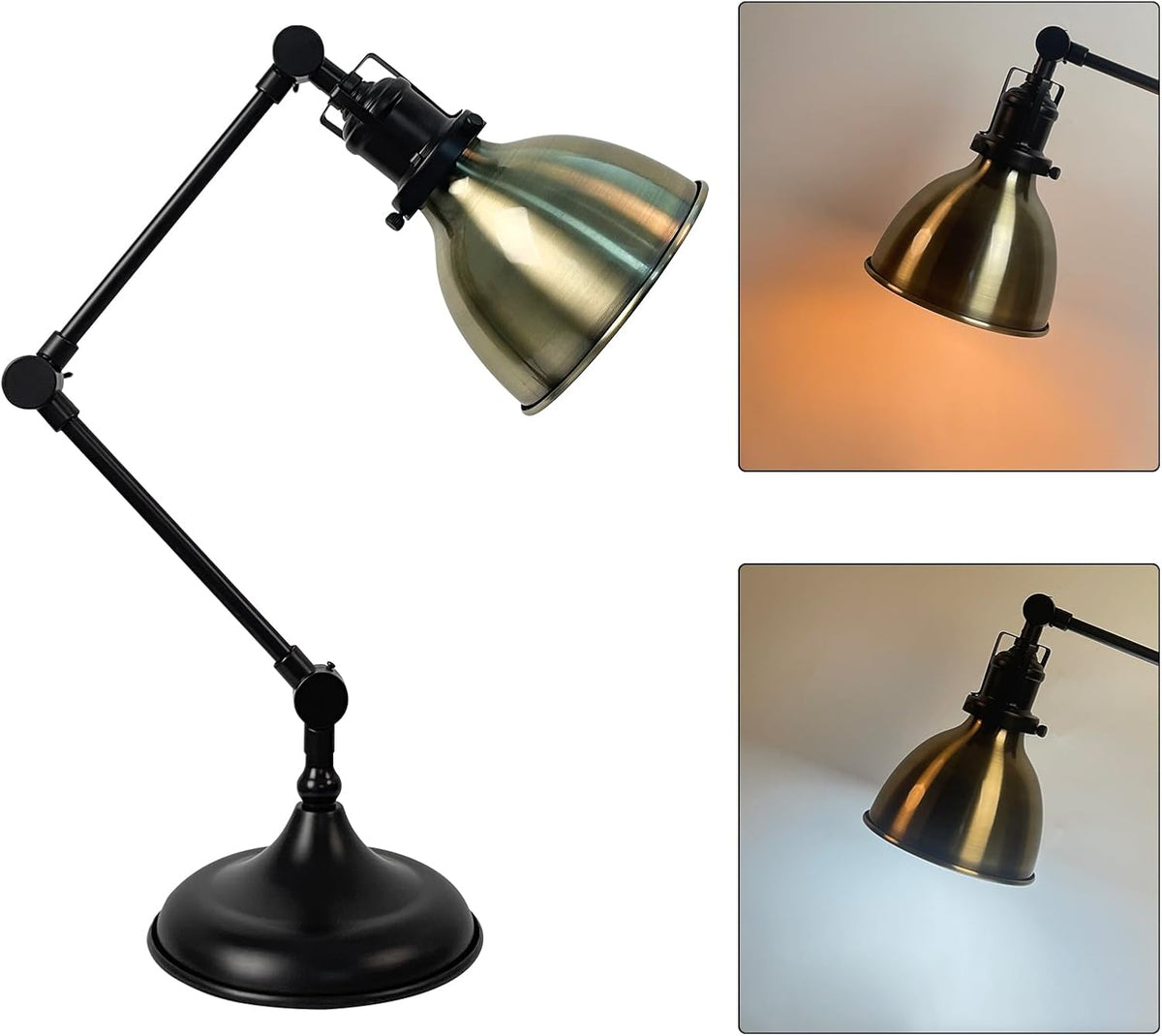 Adjustable Metal Swing Arm Desk Lamp
