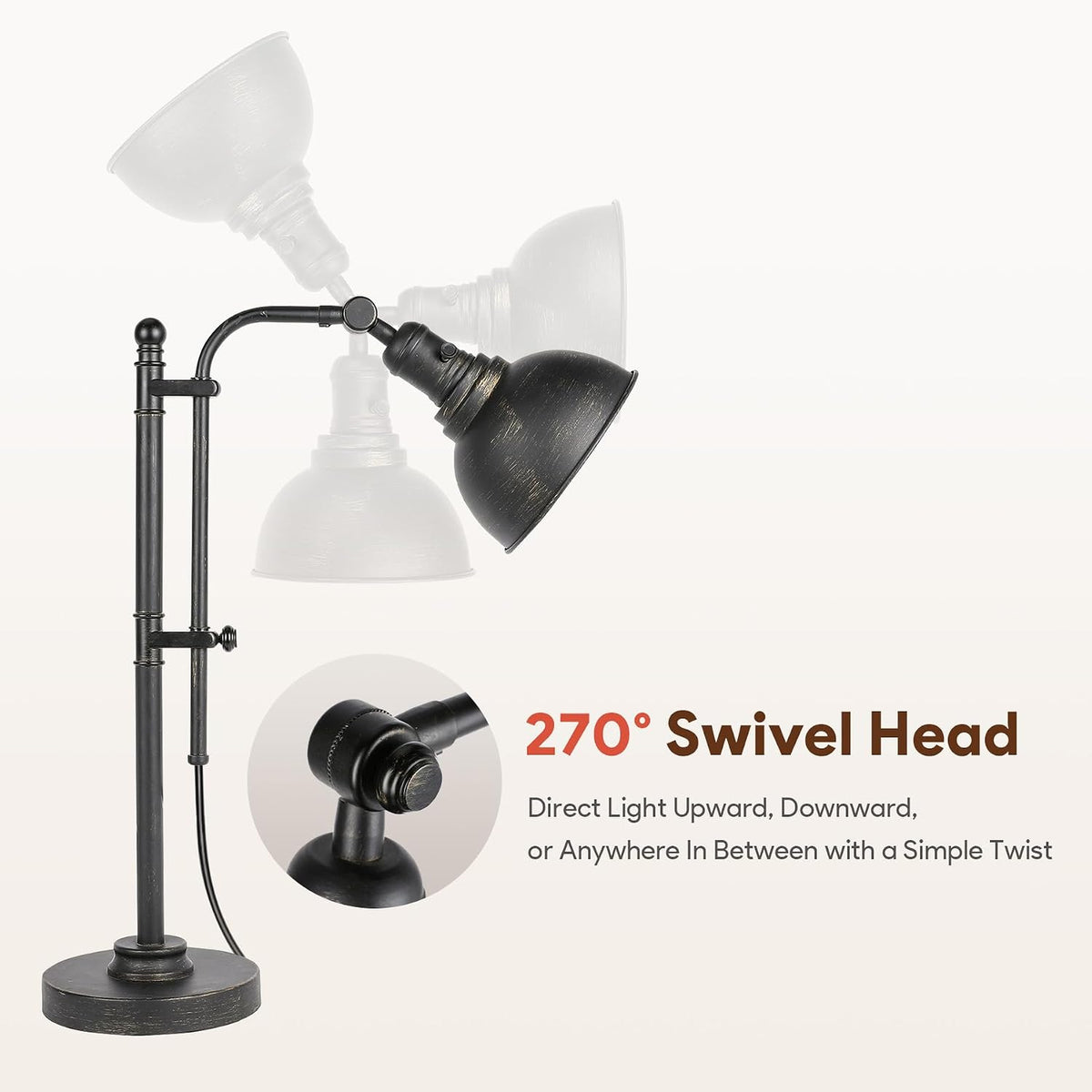 Rustic Adjustable Desk Lamp