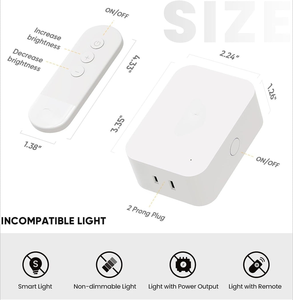 Dimmer Plug with Remote