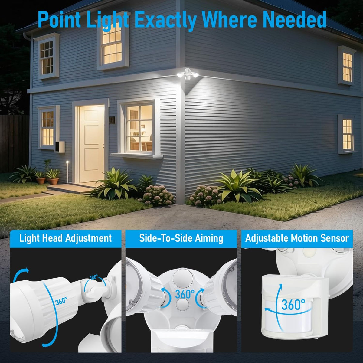 Motion‑Sensor Security Flood Light