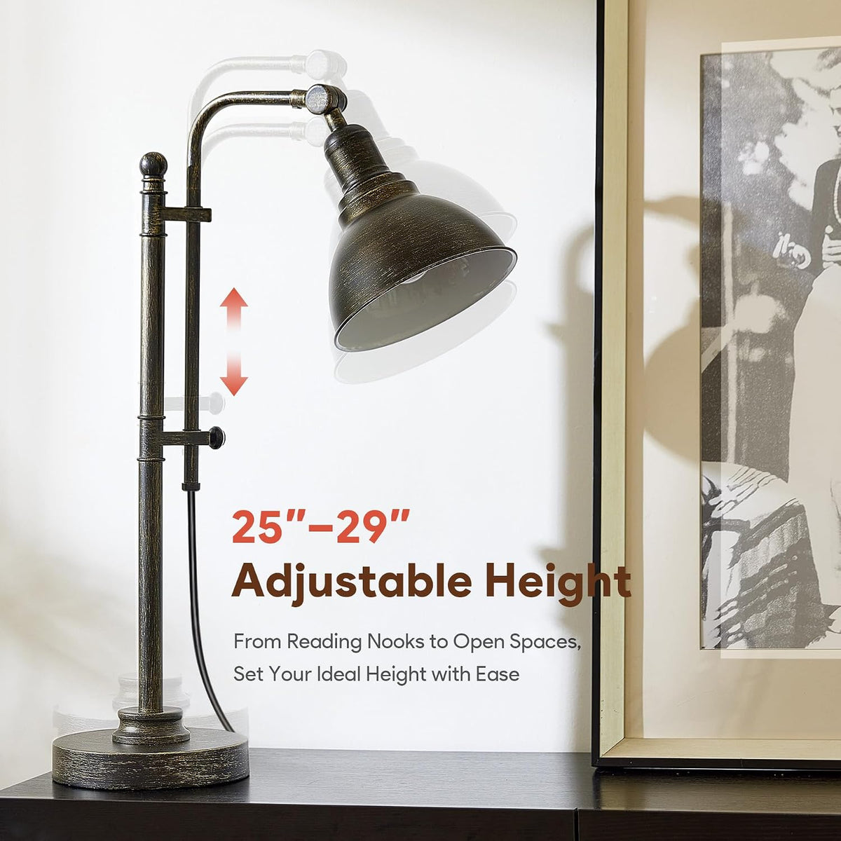 Rustic Adjustable Desk Lamp