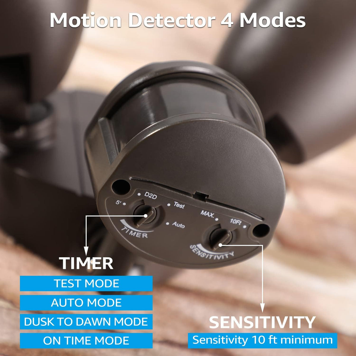 Bronze Motion‑Sensor LED Security Light