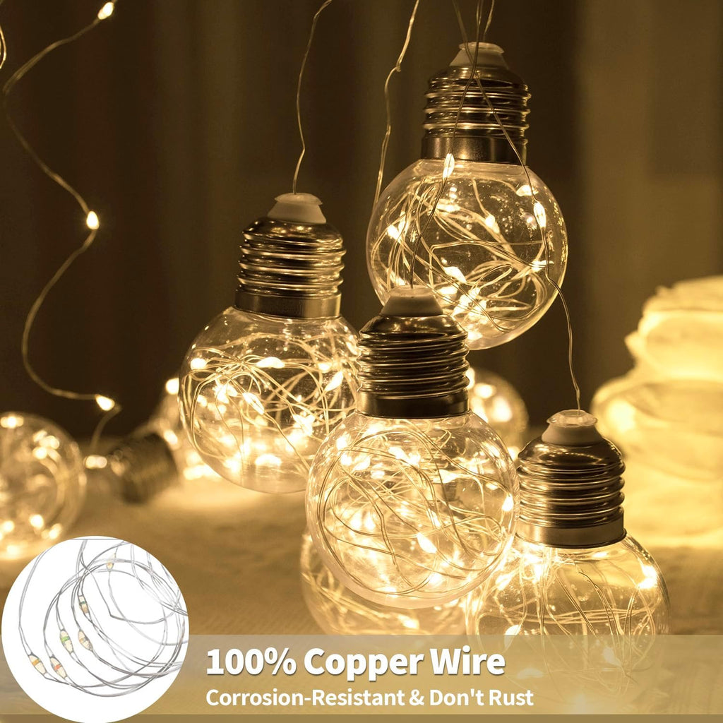 200 LED Warm White Curtain String Lights