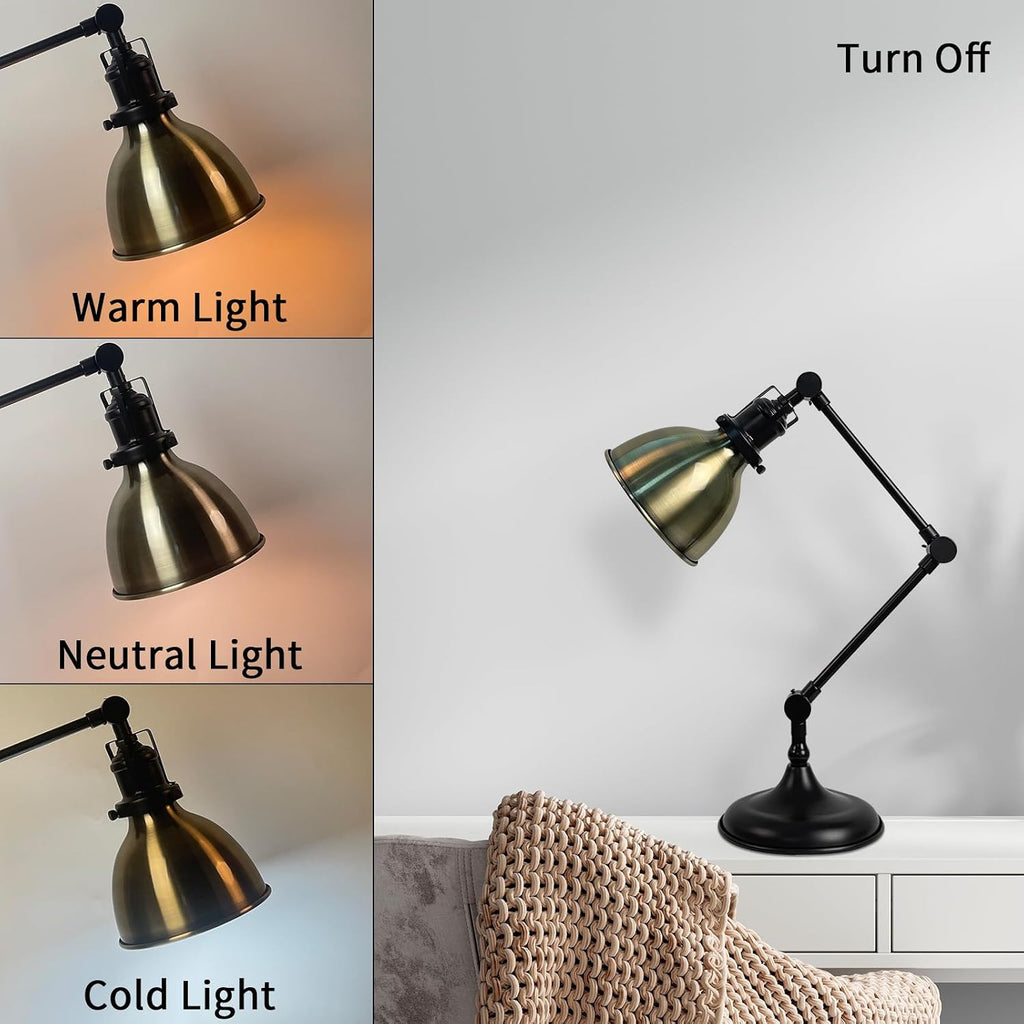 Adjustable Metal Swing Arm Desk Lamp