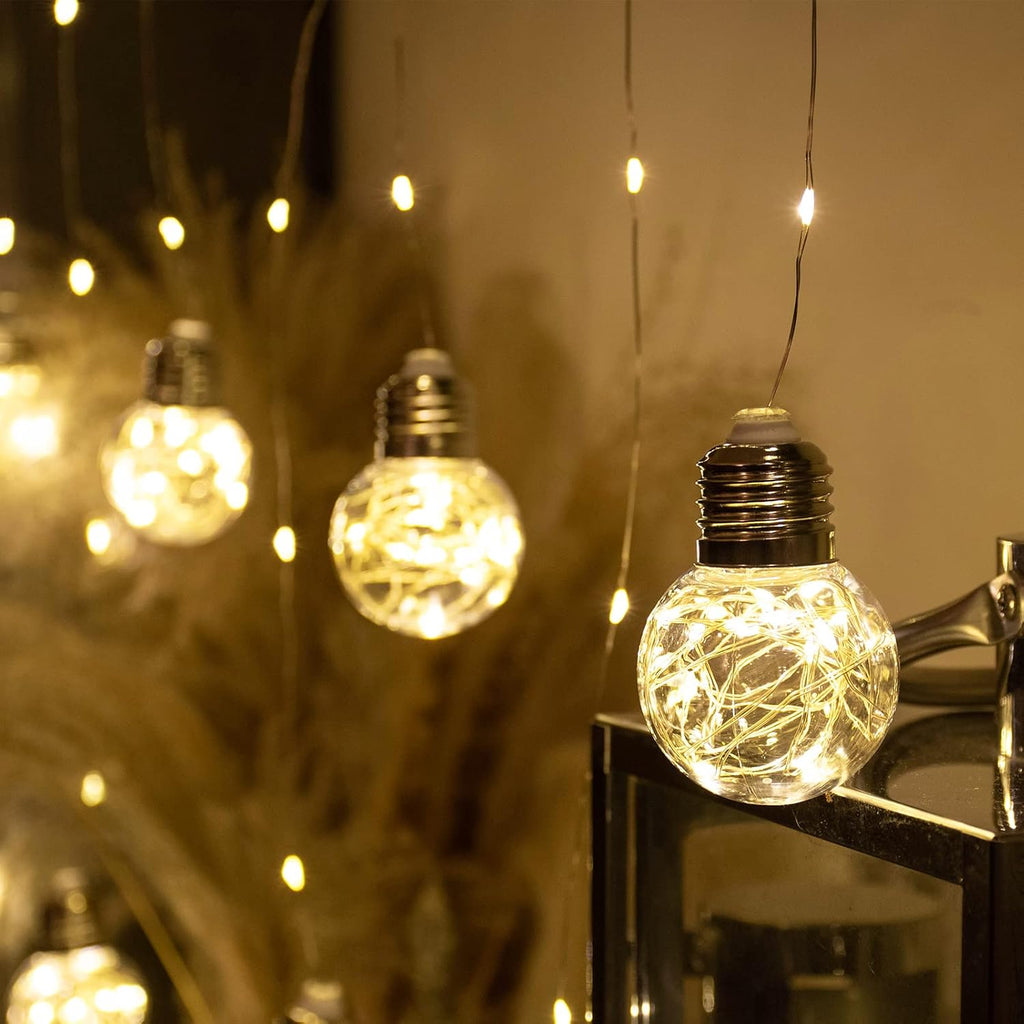 200 LED Warm White Curtain String Lights