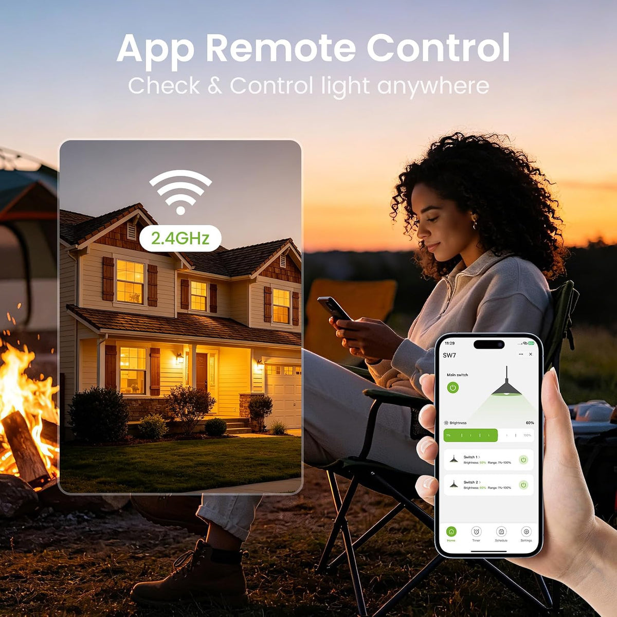 Smart Dual Dimmer Light Switch