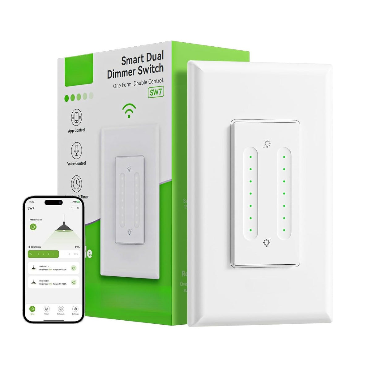 Smart Dual Dimmer Light Switch