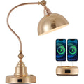 Touch Control French Gold Swing Arm Desk Lamp