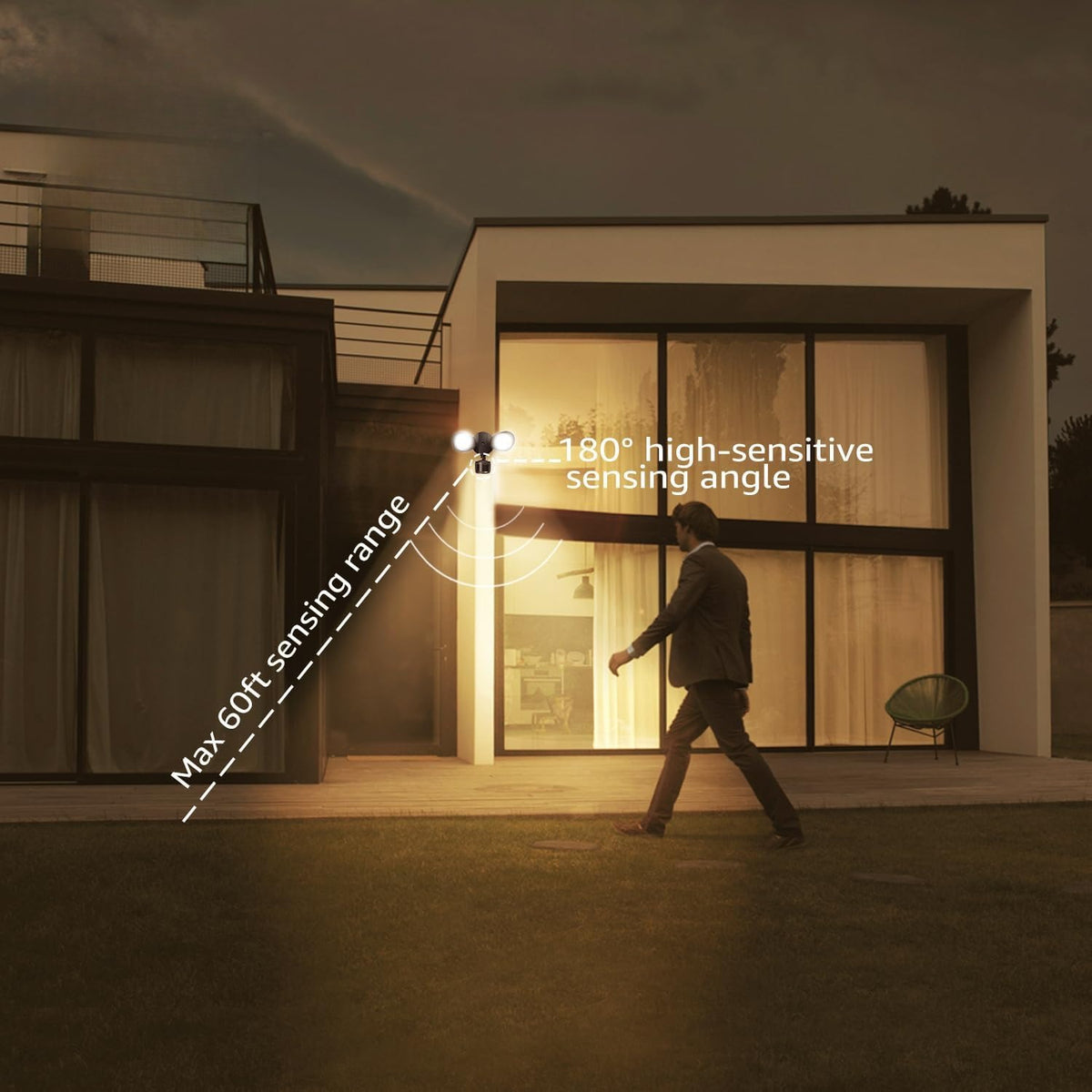 Bronze Motion‑Sensor LED Security Light