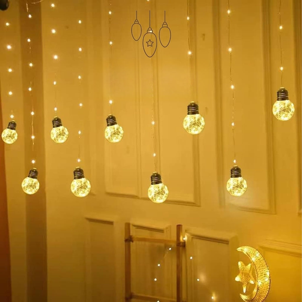 200 LED Edison‑Style Curtain String Lights with Remote