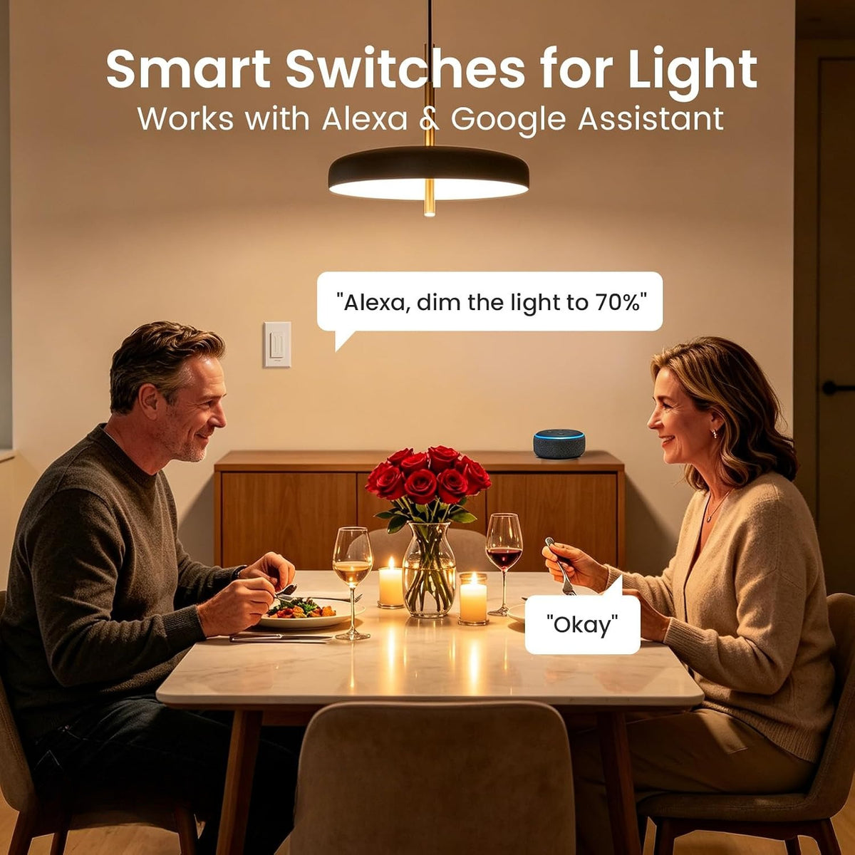 Smart Dual Dimmer Light Switch
